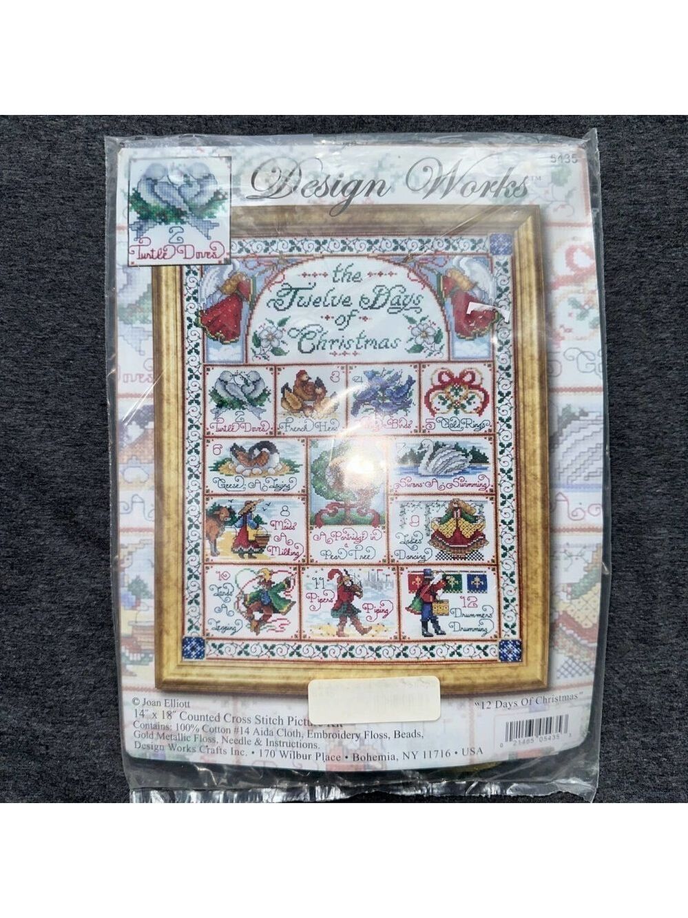 NIP Vintage Design Works Crafts Twelve Days Of Christmas Cross Stitch Kit